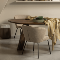 Roundly eettafel mangohout 200 x 100 cm walnoot van het woonmerk BePureHome