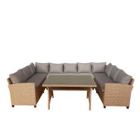 Elisabeth loungeset 9 personen - naturel