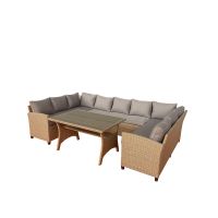 Elisabeth loungeset 9 personen - naturel