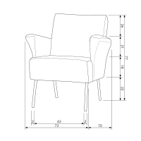 Muse fauteuil grof geweven stof van het woonmerk BePureHome