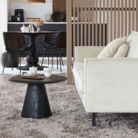 Posture salontafel hout ø70 cm zwart van het woonmerk BePureHome