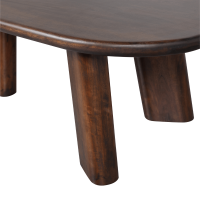 Roundly salontafel mangohout 110x60 cm walnoot van het woonmerk BePureHome