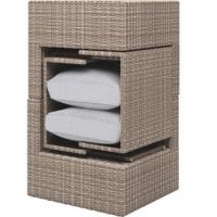 Cora 5 pcs loungeset wicker - beige/bruin