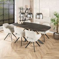 Fraaai Ariana hanglamp 3L drift glas - smoke grijs