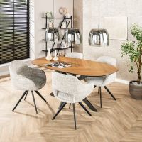 Fraaai Ariana hanglamp 3L drift glas - smoke grijs