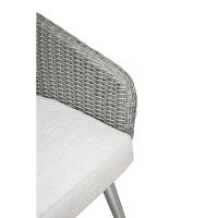 Seth bistro set wicker - grijs/hout