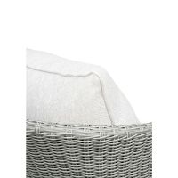 Seth bistro set wicker - grijs/hout