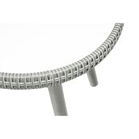 Seth bistro set wicker - grijs/hout