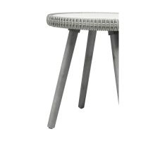 Seth bistro set wicker - grijs/hout