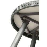 Seth bistro set wicker - grijs/hout