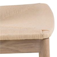 Nøra Leo armstoel | wit oak onderstel | paper plaits - naturel