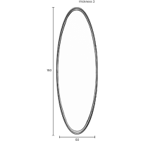Spiegel Matz Ovaal L 