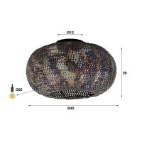 Brodie plafondlamp Ø40 cm - zwart/bruin