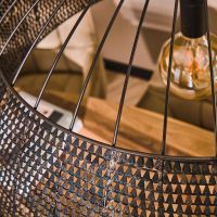 Armin hanglamp Ø80 cm metaal zwart/bruin van het woonmerk Fraaai