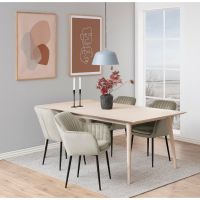 Nøra Lior armstoel | zwart metaal onderstel | stof Vic