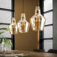 Amber hanglamp 3L kegel 