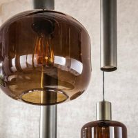 Lacey hanglamp mix 4+3-lichts - sienna bruin