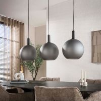 Fraaai Fizz hanglamp 3-lichts - frosted grijs