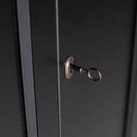 Eva meidenkast grenen - zwart