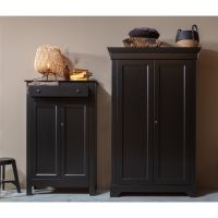 Eva meidenkast grenen - zwart