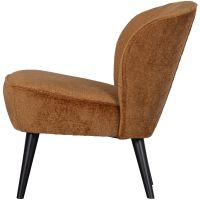 Sara fauteuil structure velvet - cognac