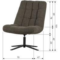 Fauteuil Job Teddy Groen