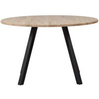 Combi-Tablo rond eiken ø120 cm + 2-standen poot vierkant