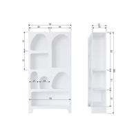 Caz vakkenkast breed - wit van het woonmerk Woood