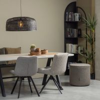 Woood Imme bankje 110 cm hout - zwart