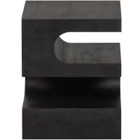 Toma bijzettafel mangohout - zwart