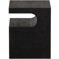 Toma bijzettafel mangohout - zwart