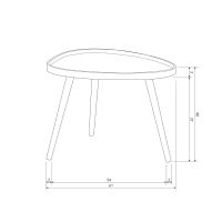 Woood Mae bijzettafel organisch hout - sepia