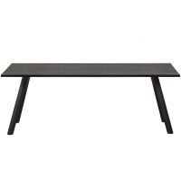 Combi-Tablo eiken 160x90 cm + 2-standen poot vierkant - zwart