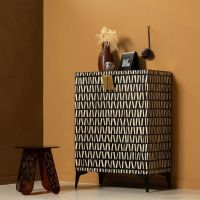 Menne opberkast - zwart/wit van het woonmerk Woood