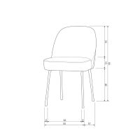 Woood Vogue eetkamerstoel geweven stof warm groen