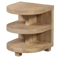 Darren halfronde bijzettafel - mangohout - naturel van het woonmerk Woood