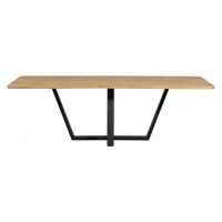 Combi-tablo - xl tafelblad eiken - 240x100 cm - Drenthe poot - naturel van het woonmerk Woood