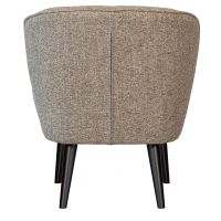 Sara fauteuil - geweven stof - naturel melange van het woonmerk Woood