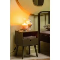 Ozzy nachtkastje hout - warm groen