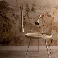 Bounds bijzettafel L 44x58 cm hout/metaal - naturel