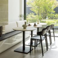 Woood Bistro vierkante buisvoet metaal 72x50x50 cm - zwart