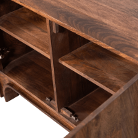 Staes dressoir 4-deurs mangohout - walnoot