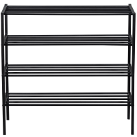 Ferro schoenenrek stapel van 4 metaal - zwart