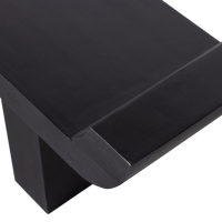 Woood Lox bankje met opstaande randen hout - zwart