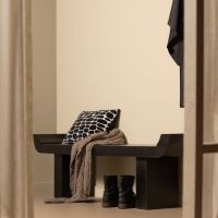 Woood Lox bankje met opstaande randen hout - zwart