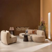 Maan salontafel mdf 40xø80 cm - donkerbruin