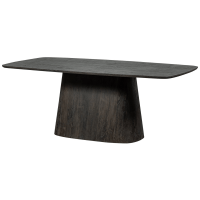 Woood Leah eettafel mdf 200x105 cm - donkerbruin