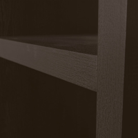 Timo open kast mdf 195x100x40 cm -  donkerbruin