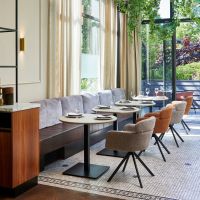 Fenne draaibare eetkamerstoel geweven stof