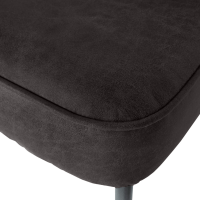 Woood Vogue eetbank leer - zwart